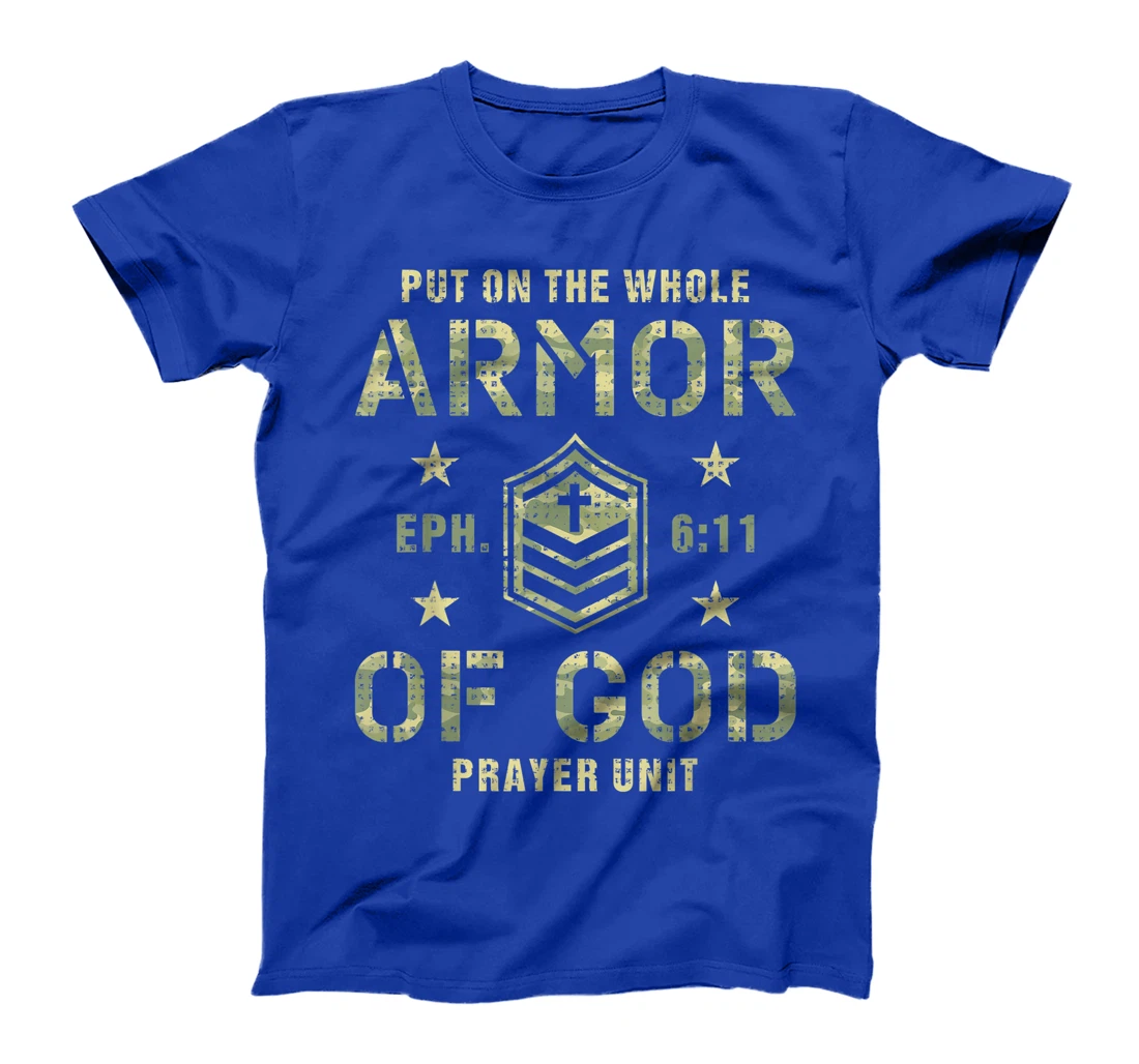 Armor of God Gift for Christians Religious Camouflage Bible T-Shirt