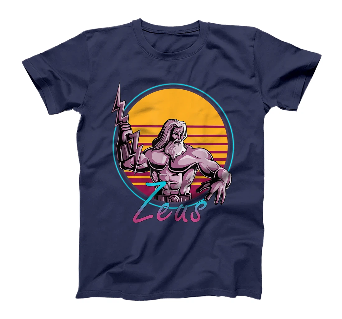 Retro 80s Zeus Greek Mythology God Retrowave Synthwave Gift T-Shirt
