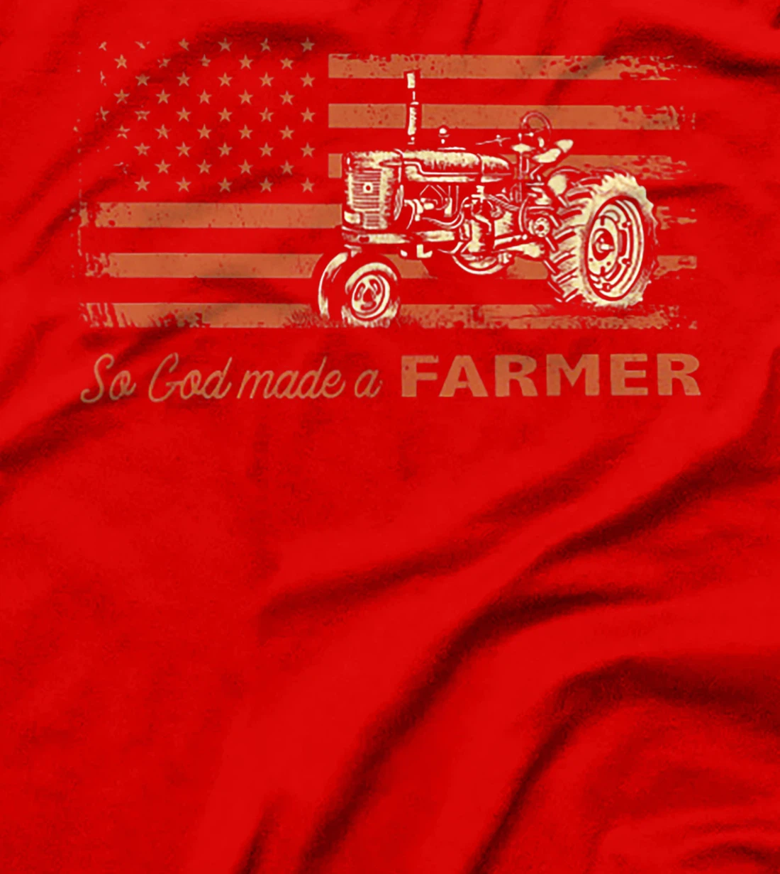 So God Made A Farmer America Flag Tractor T-Shirt