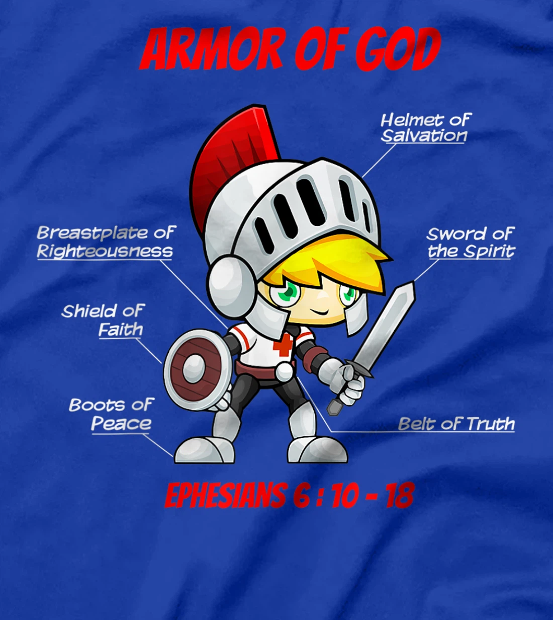 Ephesians 6 Armor of God Christian Bible Verse T-Shirt