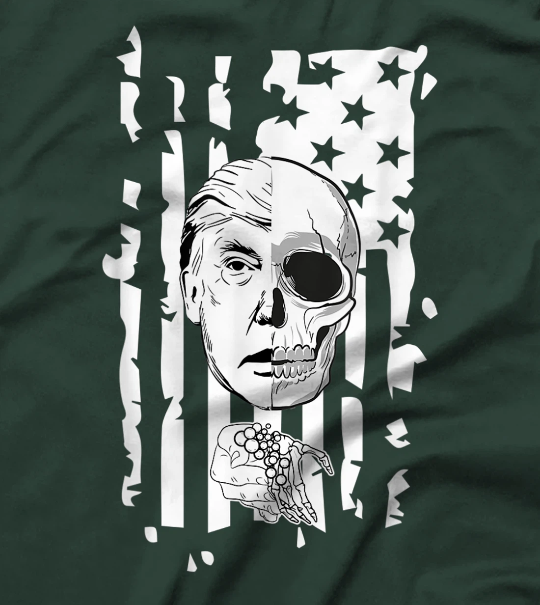 Political President Trump Half Skull Washing Hands Prevent T-Shirt