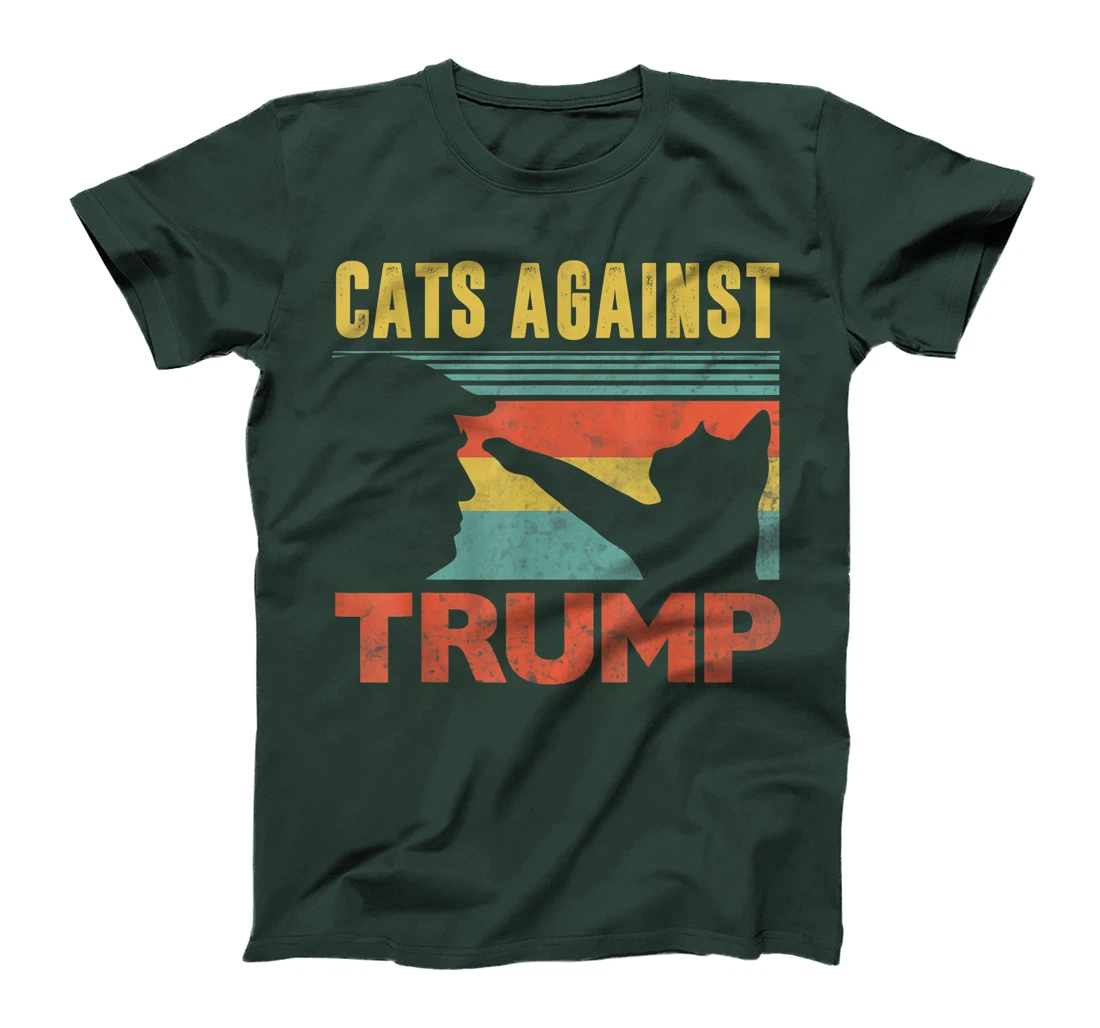 Cats Against Trump Funny Cat Punch Anti Hates Vote Out T-Shirt
