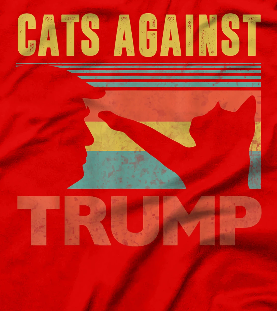 Cats Against Trump Funny Cat Punch Anti Hates Vote Out T-Shirt