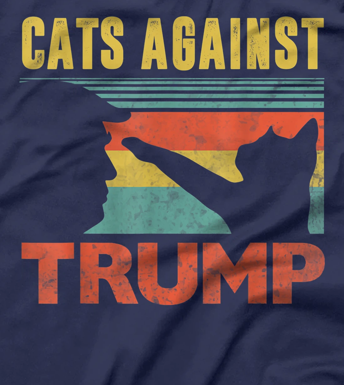 Cats Against Trump Funny Cat Punch Anti Hates Vote Out T-Shirt