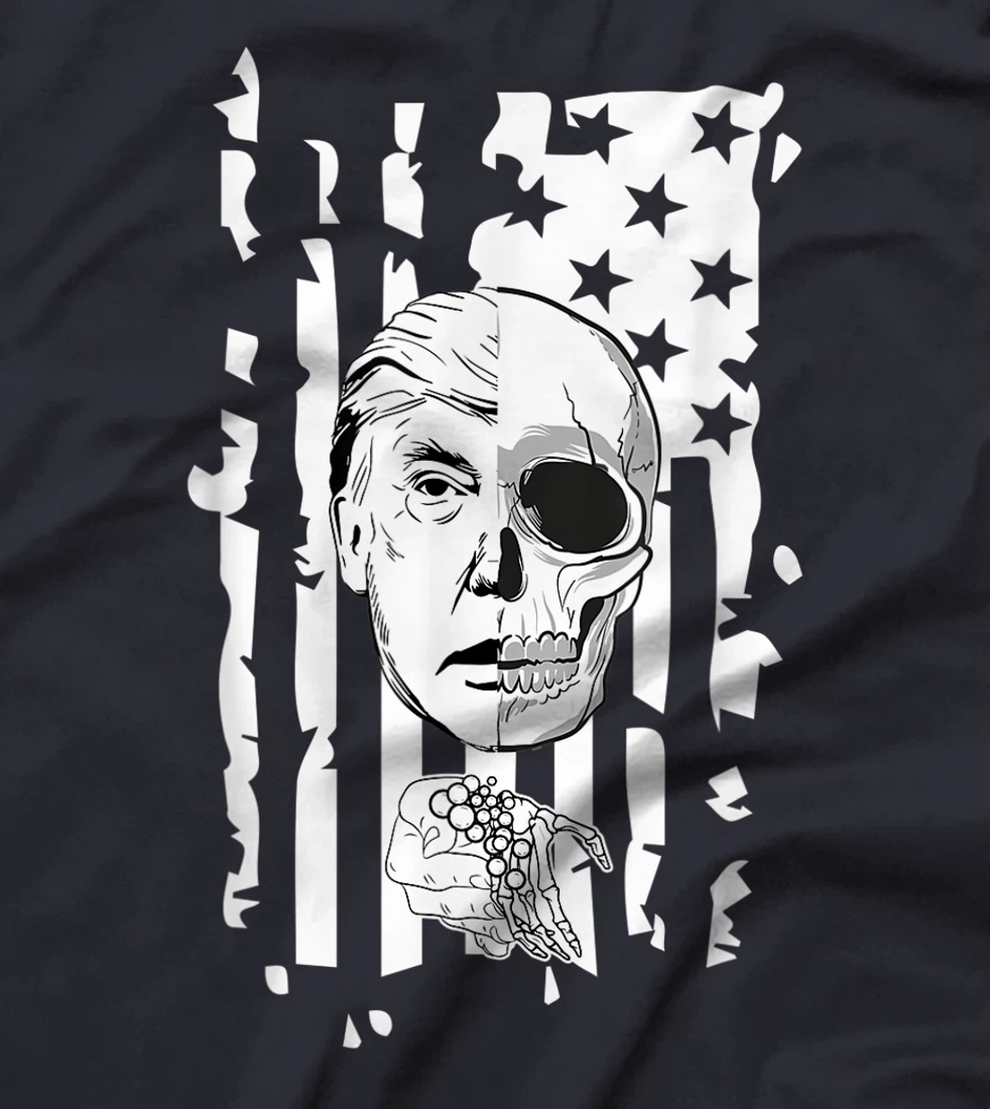 Political President Trump Half Skull Washing Hands Prevent T-Shirt