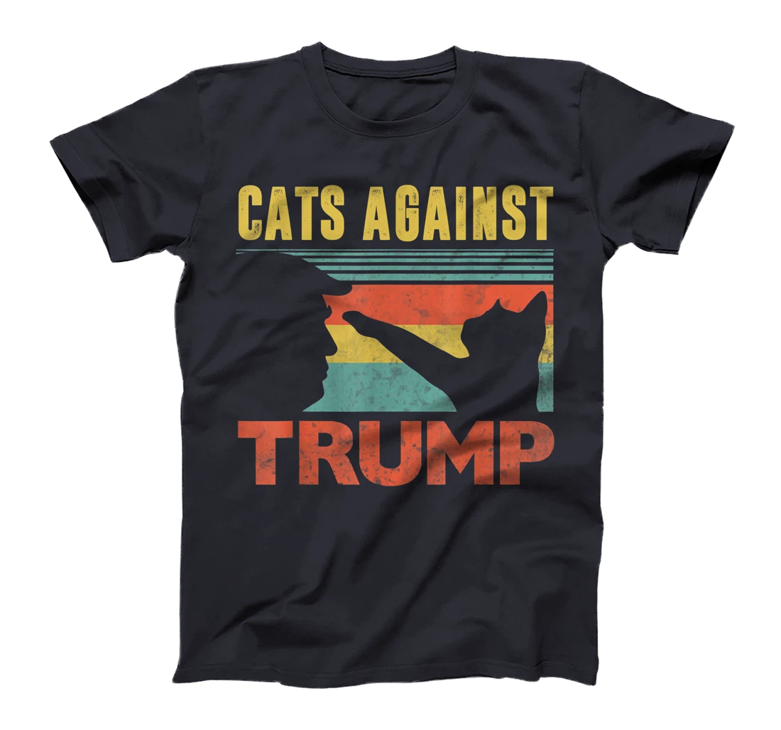 Cats Against Trump Funny Cat Punch Anti Hates Vote Out T-Shirt