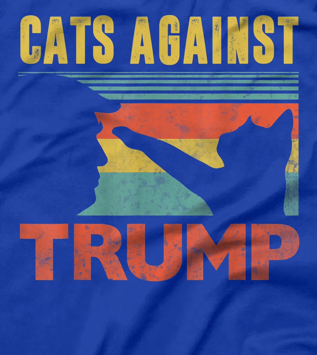 Cats Against Trump Funny Cat Punch Anti Hates Vote Out T-Shirt
