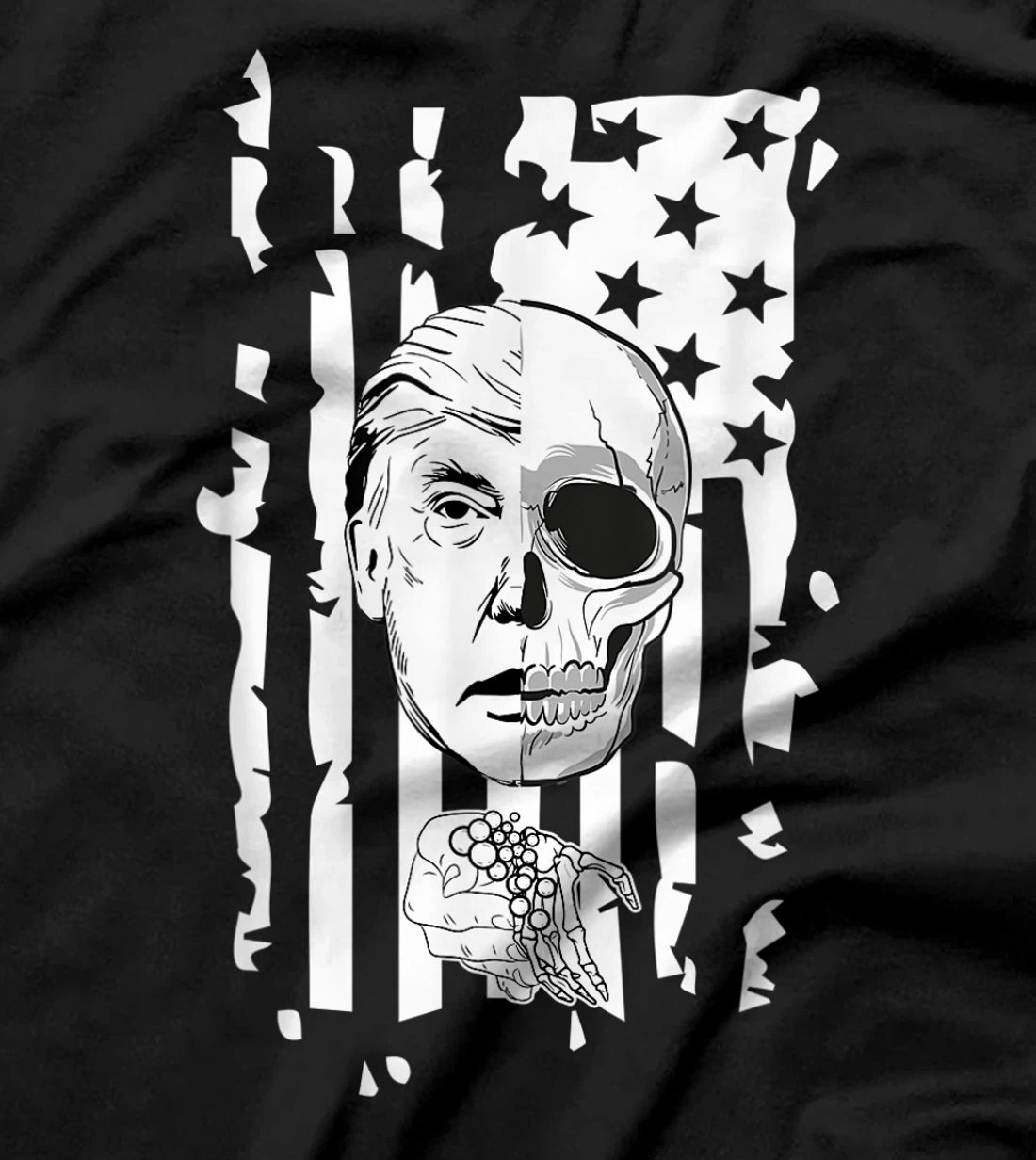 Political President Trump Half Skull Washing Hands Prevent T-Shirt