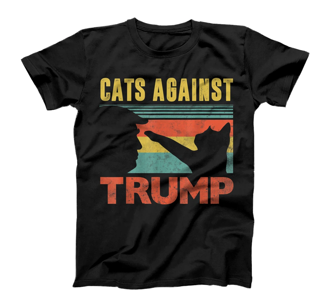 Cats Against Trump Funny Cat Punch Anti Hates Vote Out T-Shirt