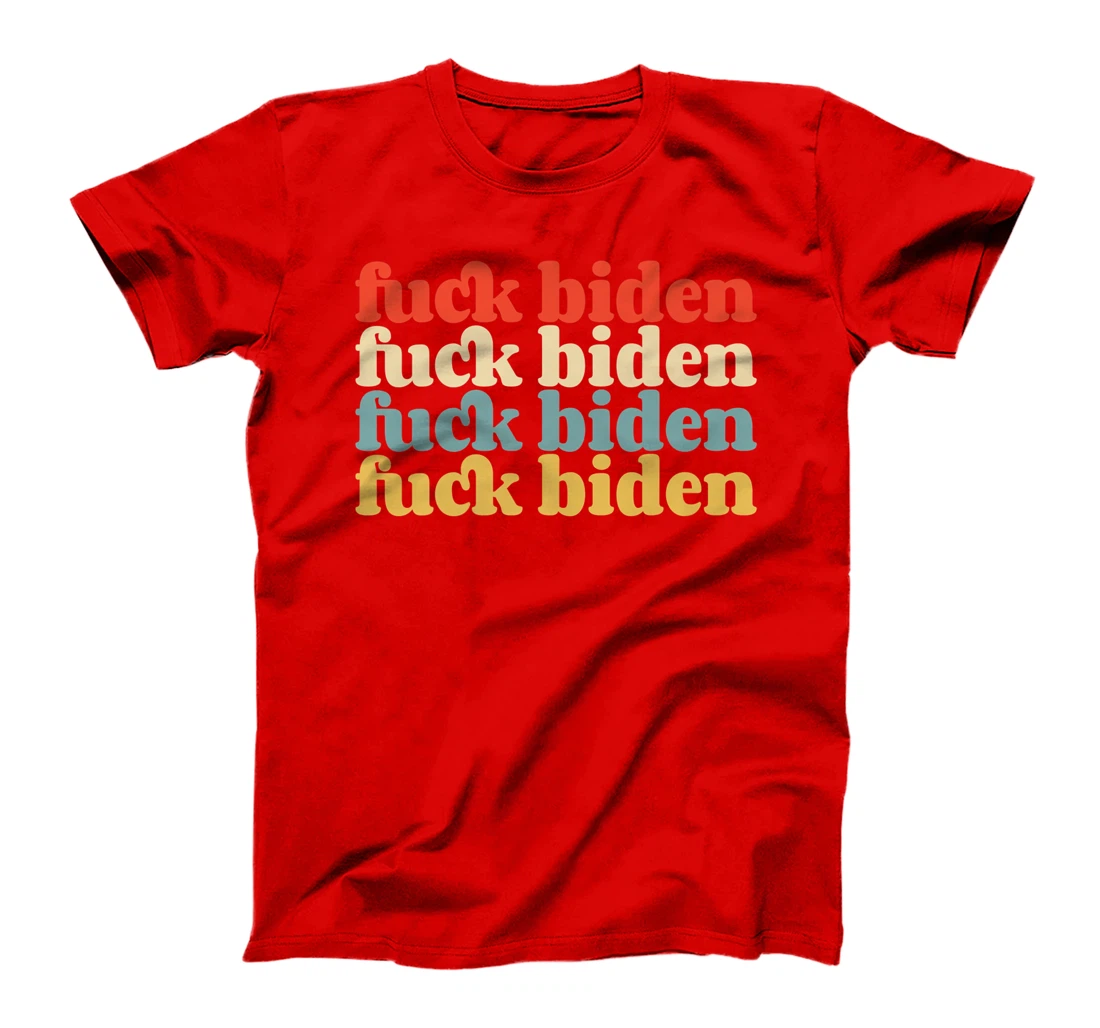 Vintage Fuck Biden Pro Trump Supporter Slogan Premium T-Shirt