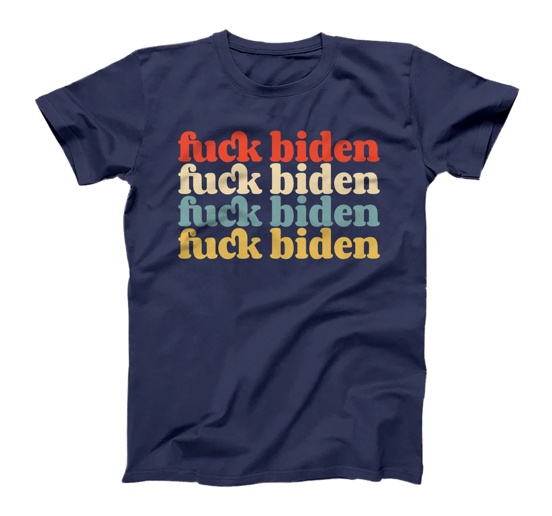 Vintage Fuck Biden Pro Trump Supporter Slogan Premium T-Shirt