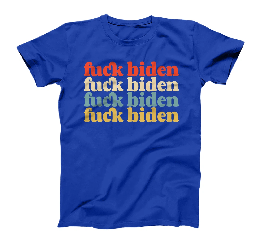 Vintage Fuck Biden Pro Trump Supporter Slogan Premium T-Shirt