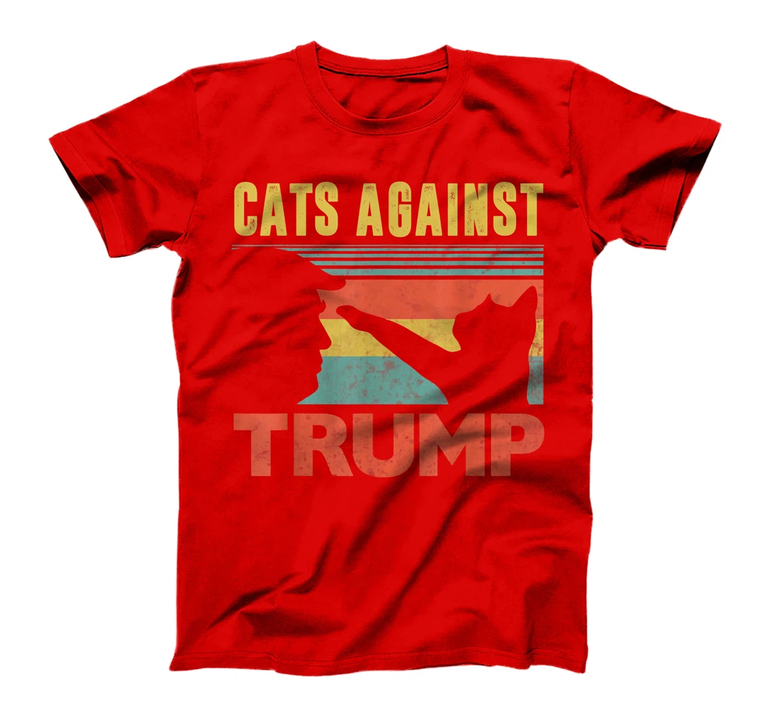Cats Against Trump Funny Cat Punch Anti Hates Vote Out T-Shirt