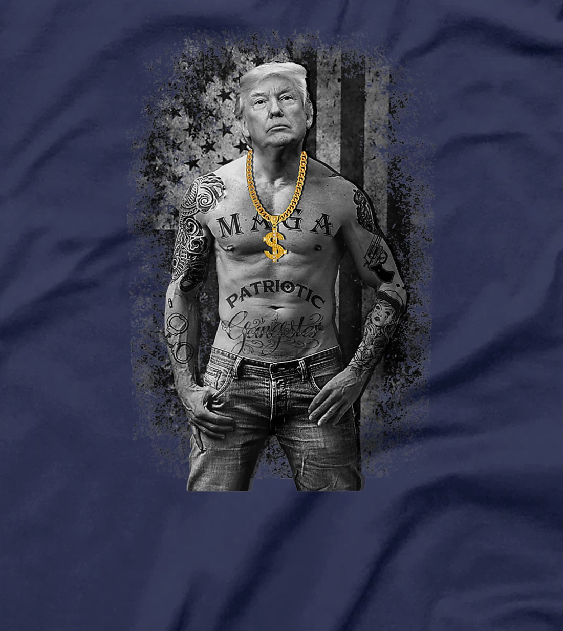 Patriotic Gangster Anti Liberal Pro Trump Republican T-Shirt