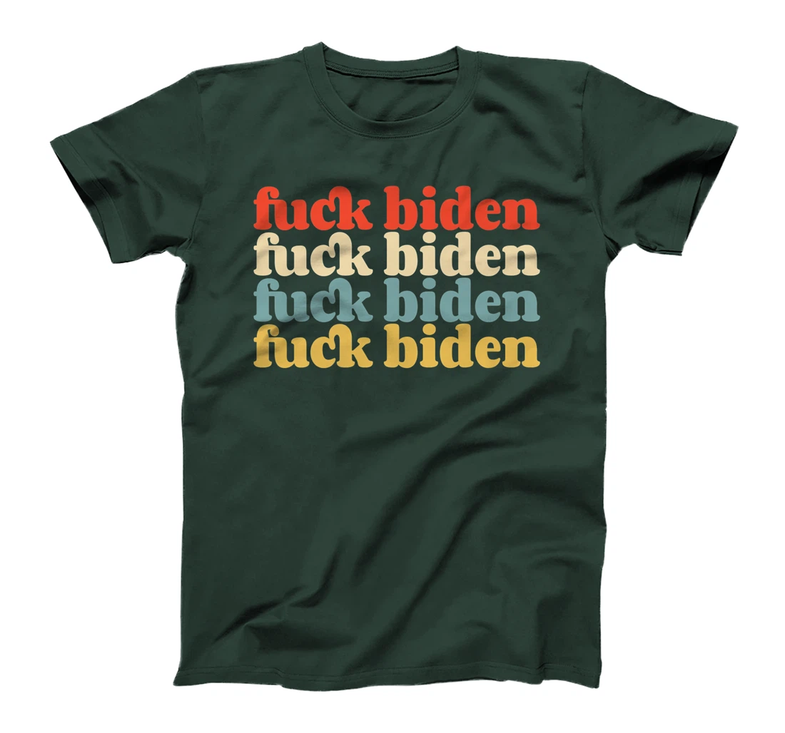 Vintage Fuck Biden Pro Trump Supporter Slogan Premium T-Shirt