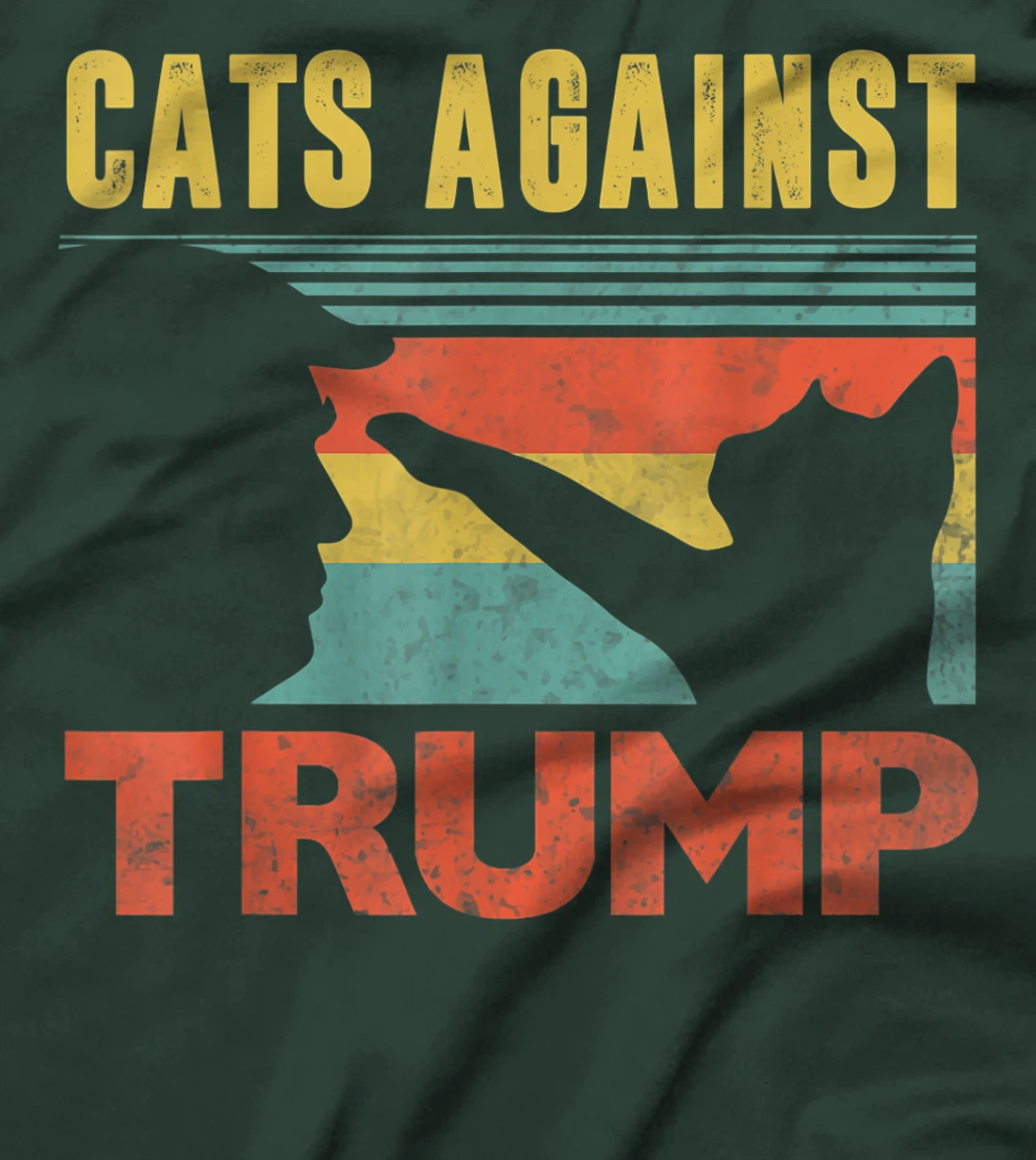 Cats Against Trump Funny Cat Punch Anti Hates Vote Out T-Shirt