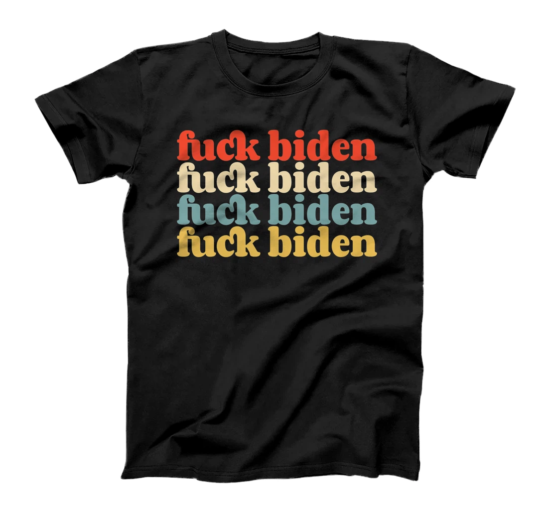 Vintage Fuck Biden Pro Trump Supporter Slogan Premium T-Shirt