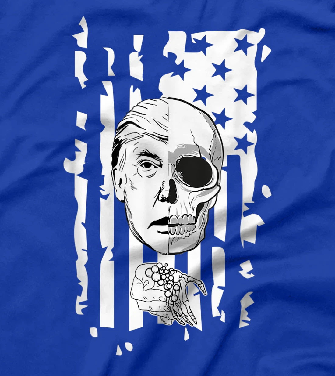 Political President Trump Half Skull Washing Hands Prevent T-Shirt