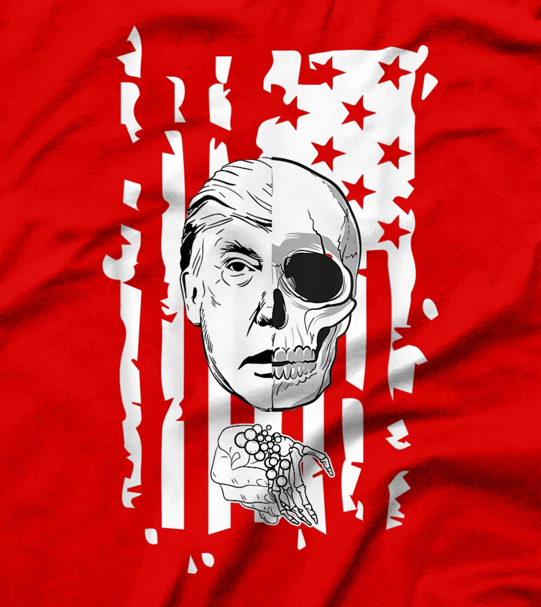 Political President Trump Half Skull Washing Hands Prevent T-Shirt