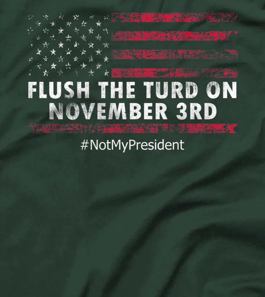 Anti-Trump Flush the Turd on November 3rd Political Humor Premium T-Shirt