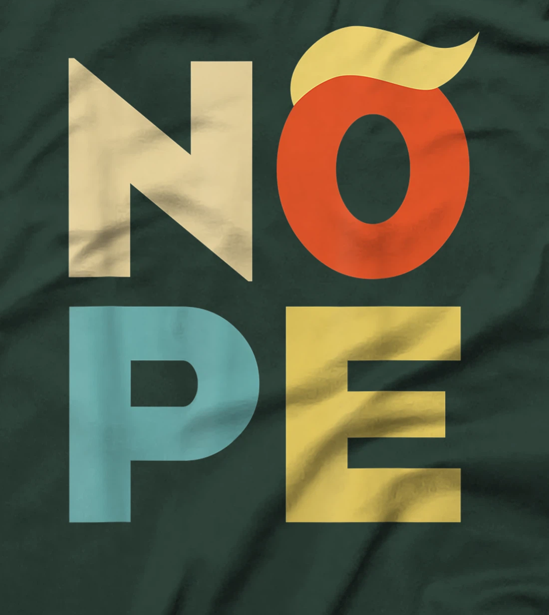 Nope Bold Vintage Style Funny Anti-Trump T-Shirt