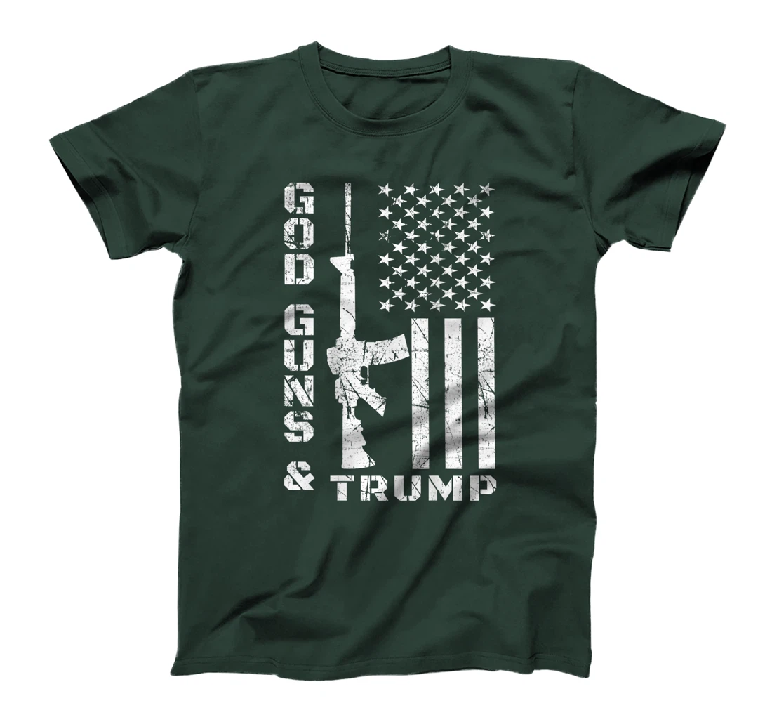God Guns And Trump 2nd Amendment Flag AR15 (BACK) T-Shirt