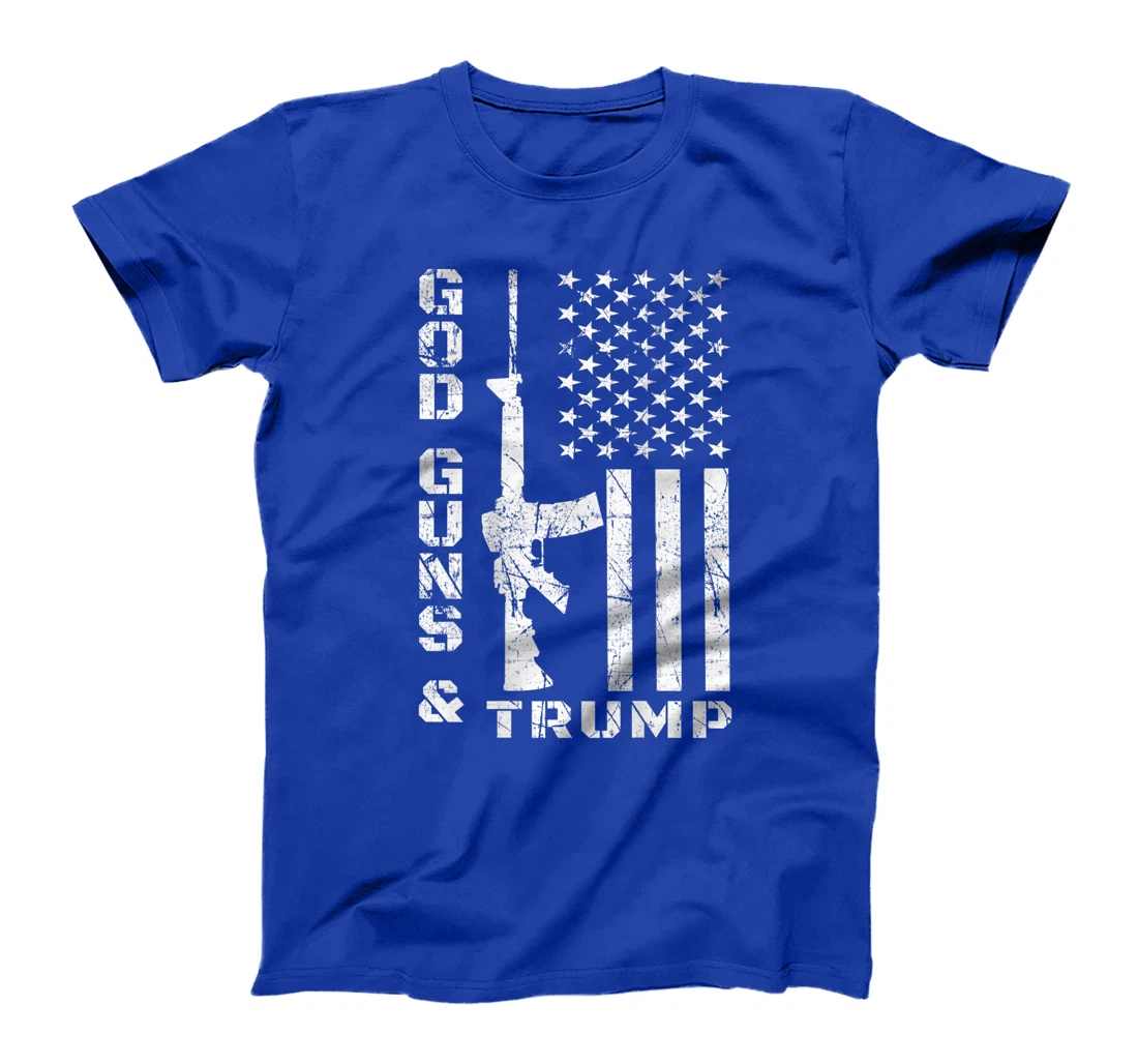 God Guns And Trump 2nd Amendment Flag AR15 (BACK) T-Shirt