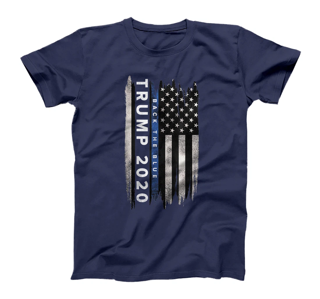 Trump back the blue shirt. Pro Trump Thin Blue Line US Flag T-Shirt
