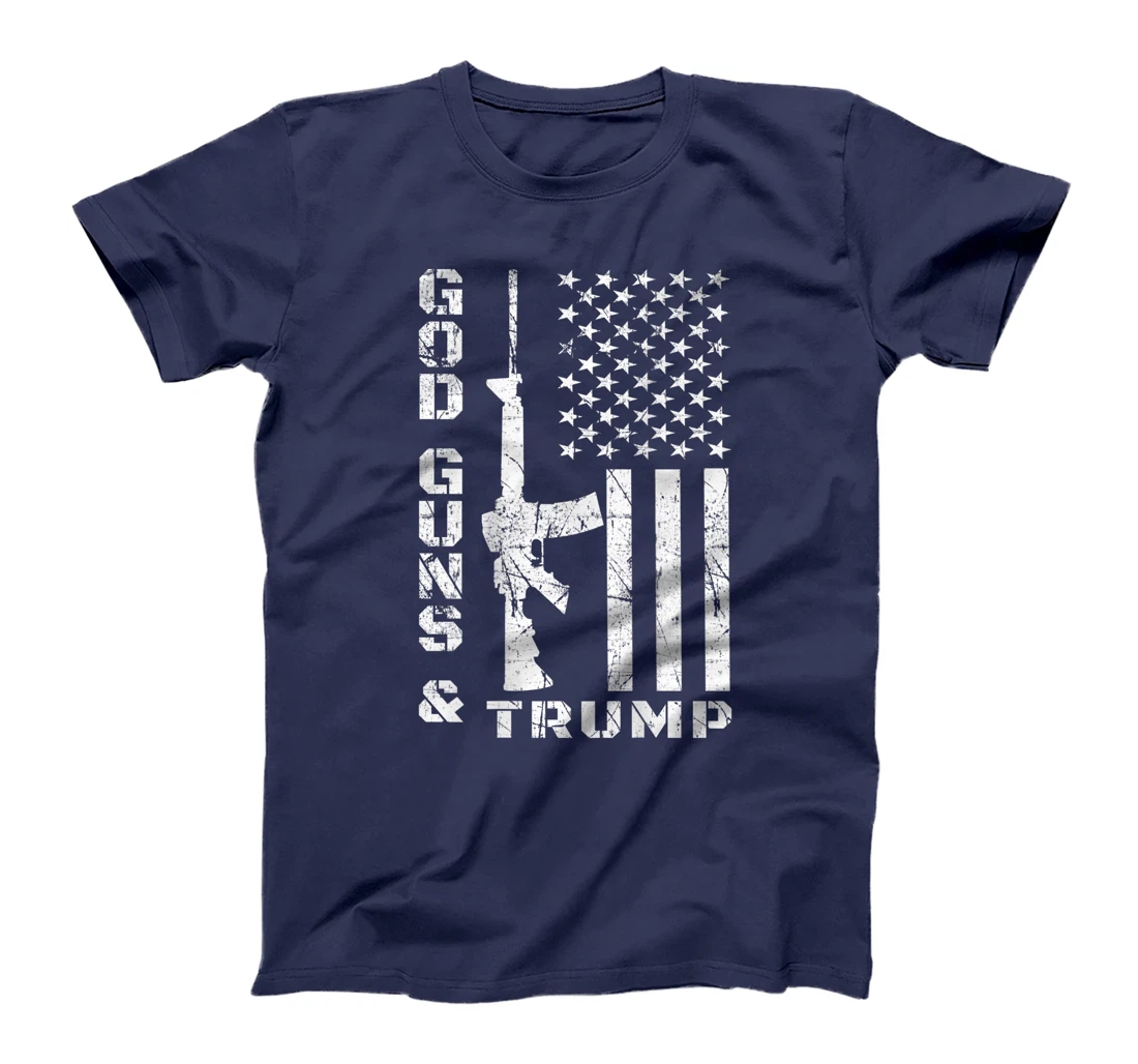 God Guns And Trump 2nd Amendment Flag AR15 (BACK) T-Shirt