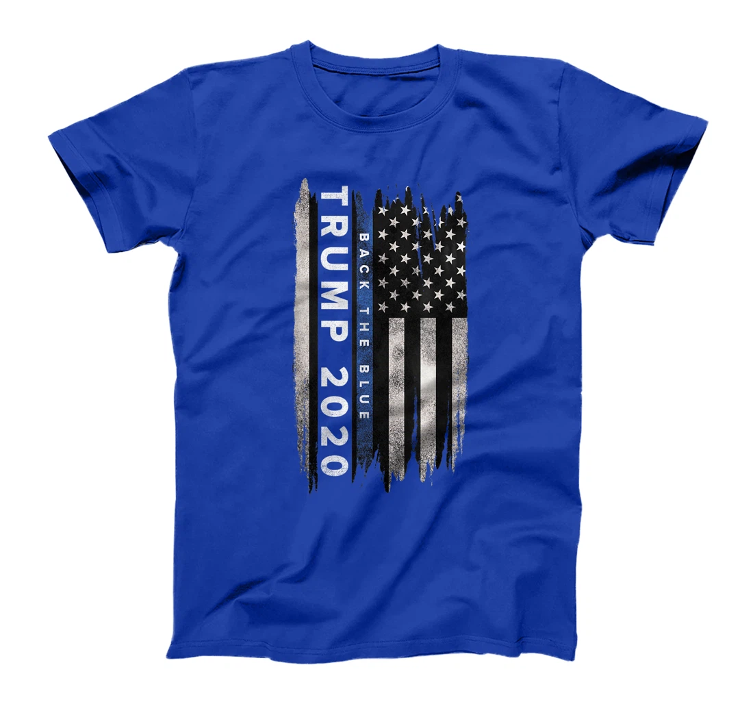 Trump back the blue shirt. Pro Trump Thin Blue Line US Flag T-Shirt