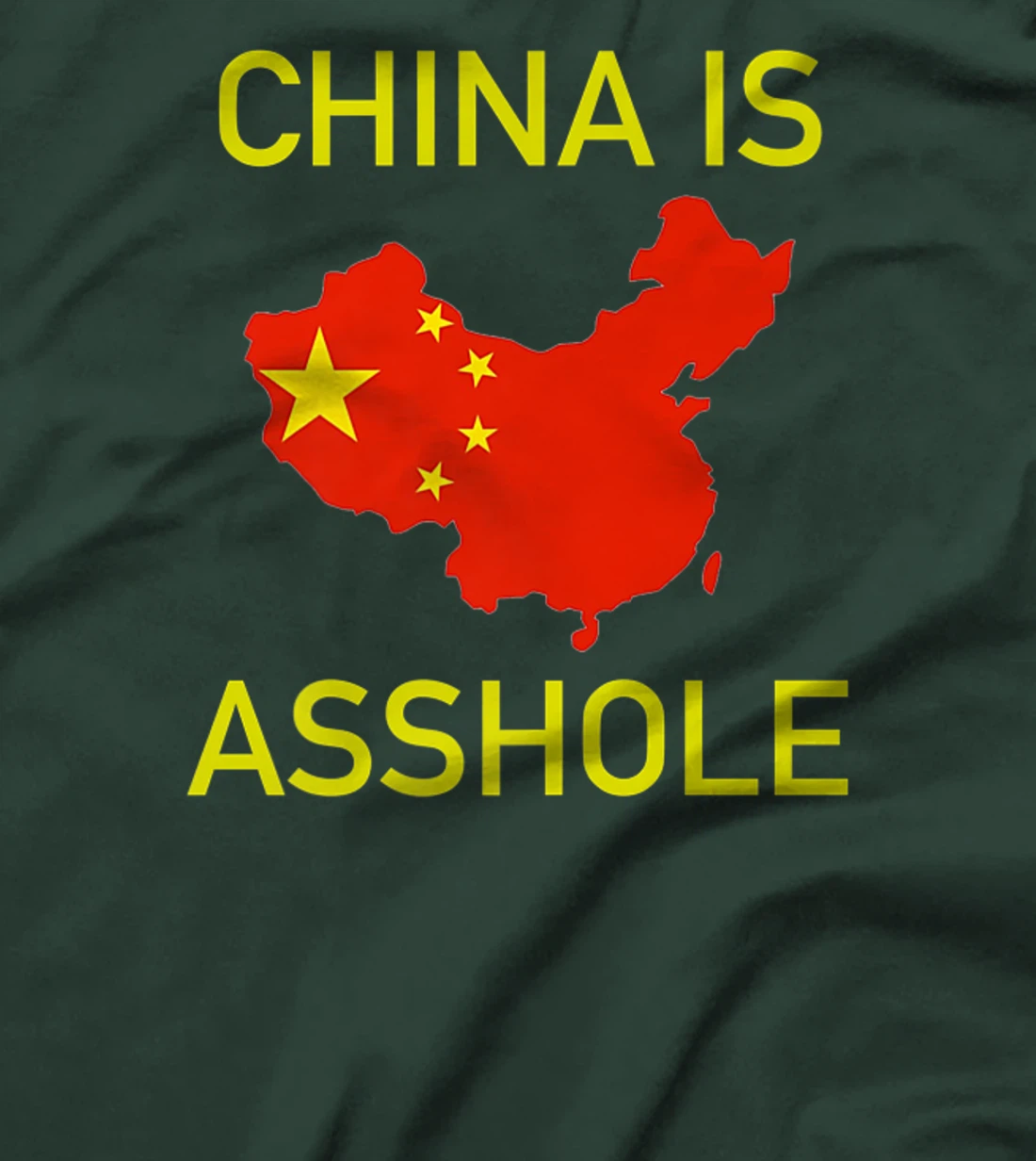 China is Asshole Chinese Flag Donald Trump Meme Premium T-Shirt