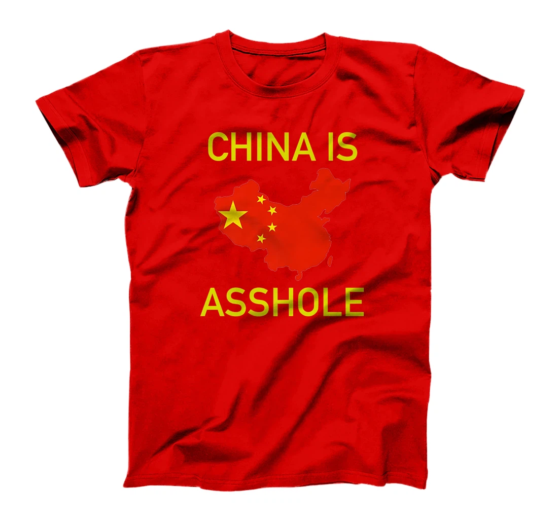China is Asshole Chinese Flag Donald Trump Meme Premium T-Shirt
