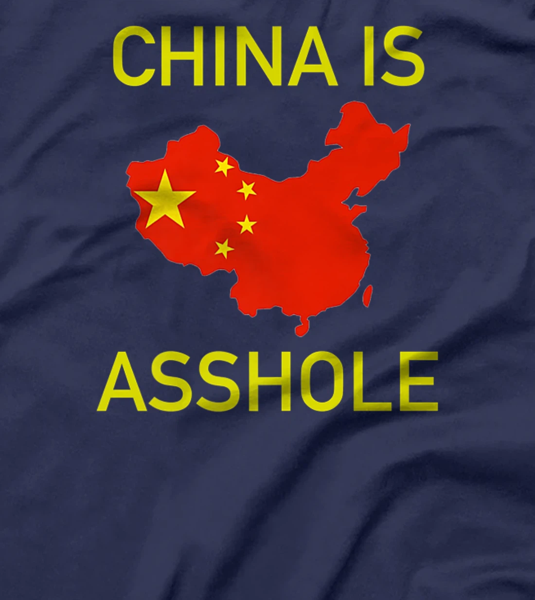 China is Asshole Chinese Flag Donald Trump Meme Premium T-Shirt