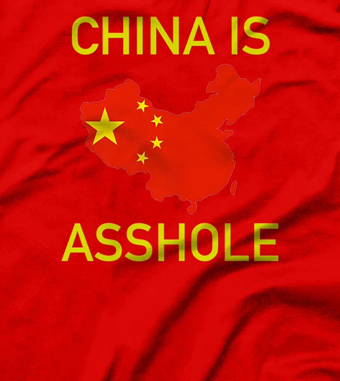 China is Asshole Chinese Flag Donald Trump Meme Premium T-Shirt