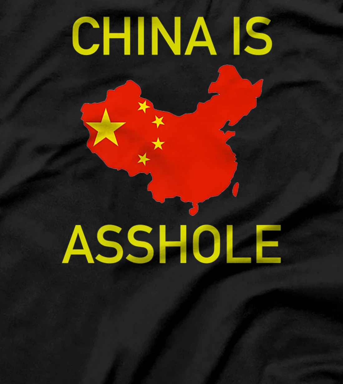 China is Asshole Chinese Flag Donald Trump Meme Premium T-Shirt