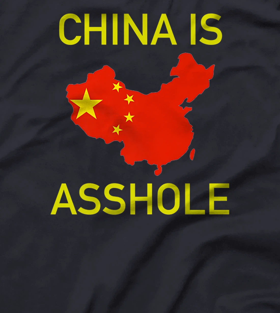 China is Asshole Chinese Flag Donald Trump Meme Premium T-Shirt