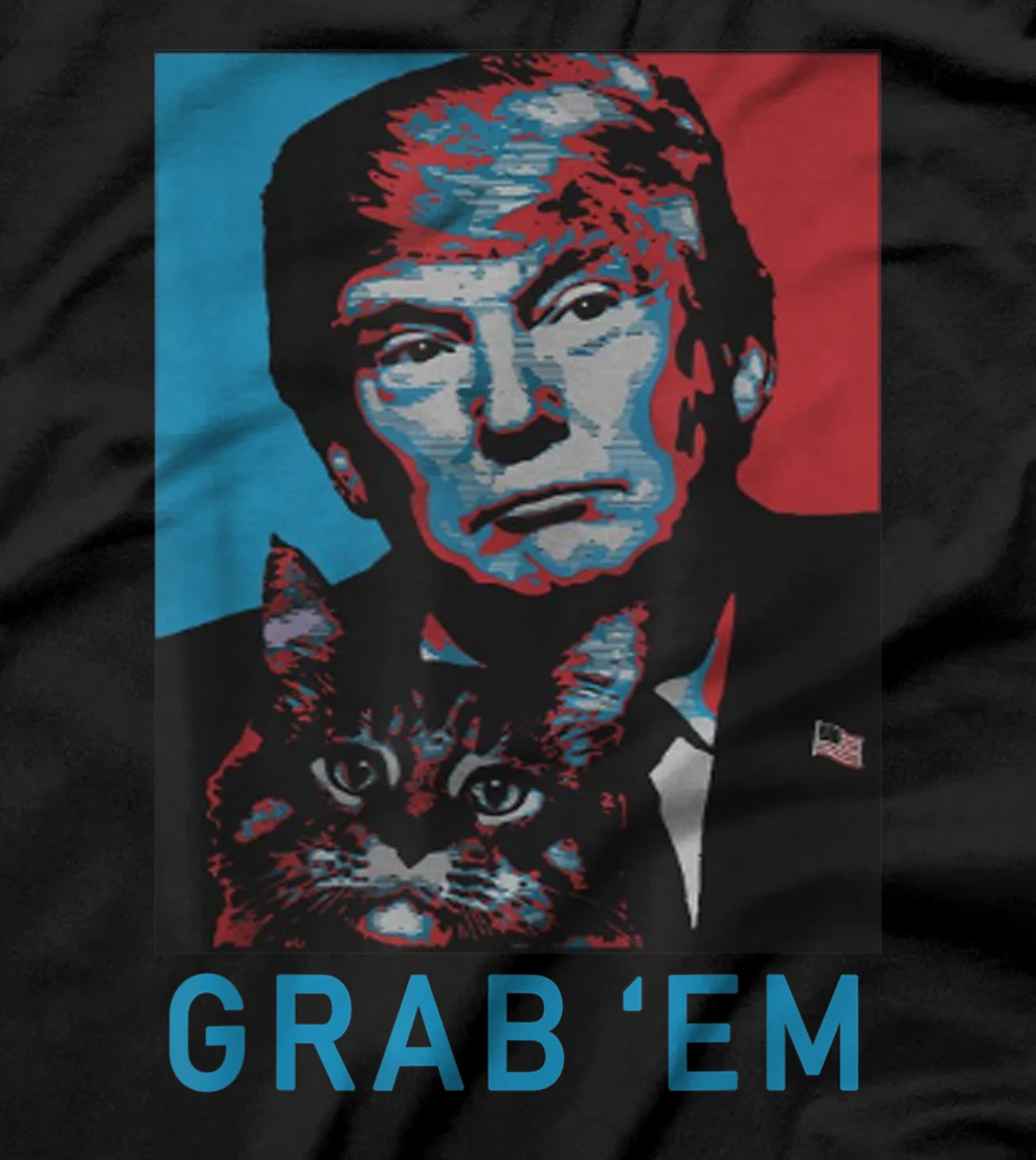Funny Trump Cat Grab' Em Vintage Retro Trump Gift T-Shirt