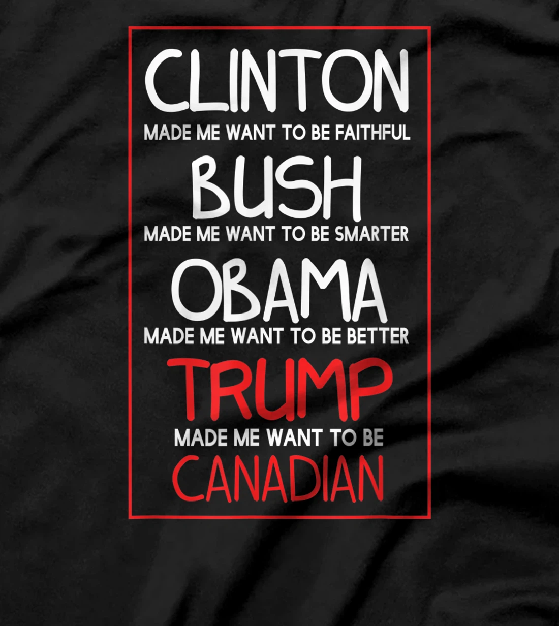 Anti Trump Made Me Want Become Canadian President Funny Gift T-Shirt