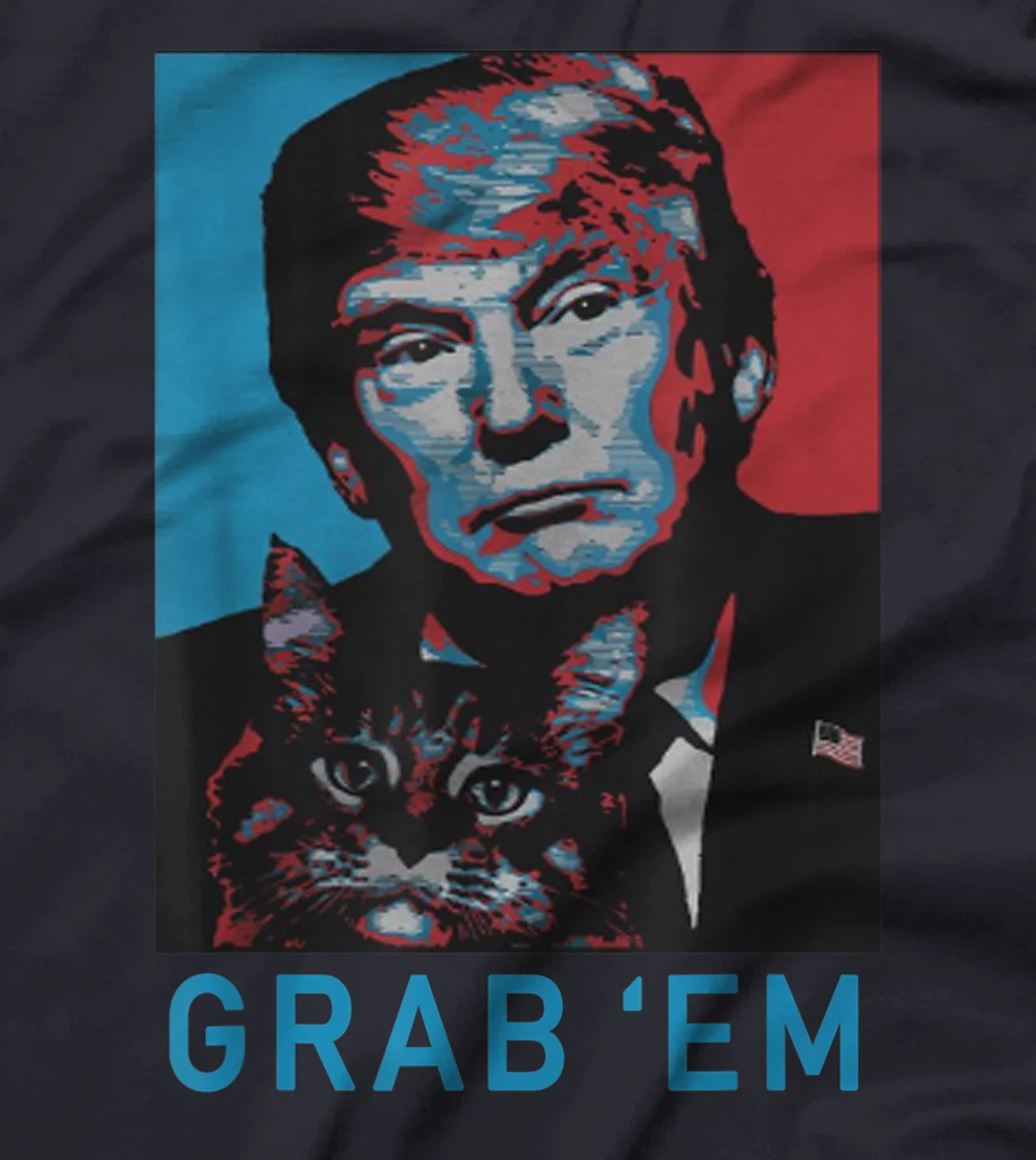 Funny Trump Cat Grab' Em Vintage Retro Trump Gift T-Shirt