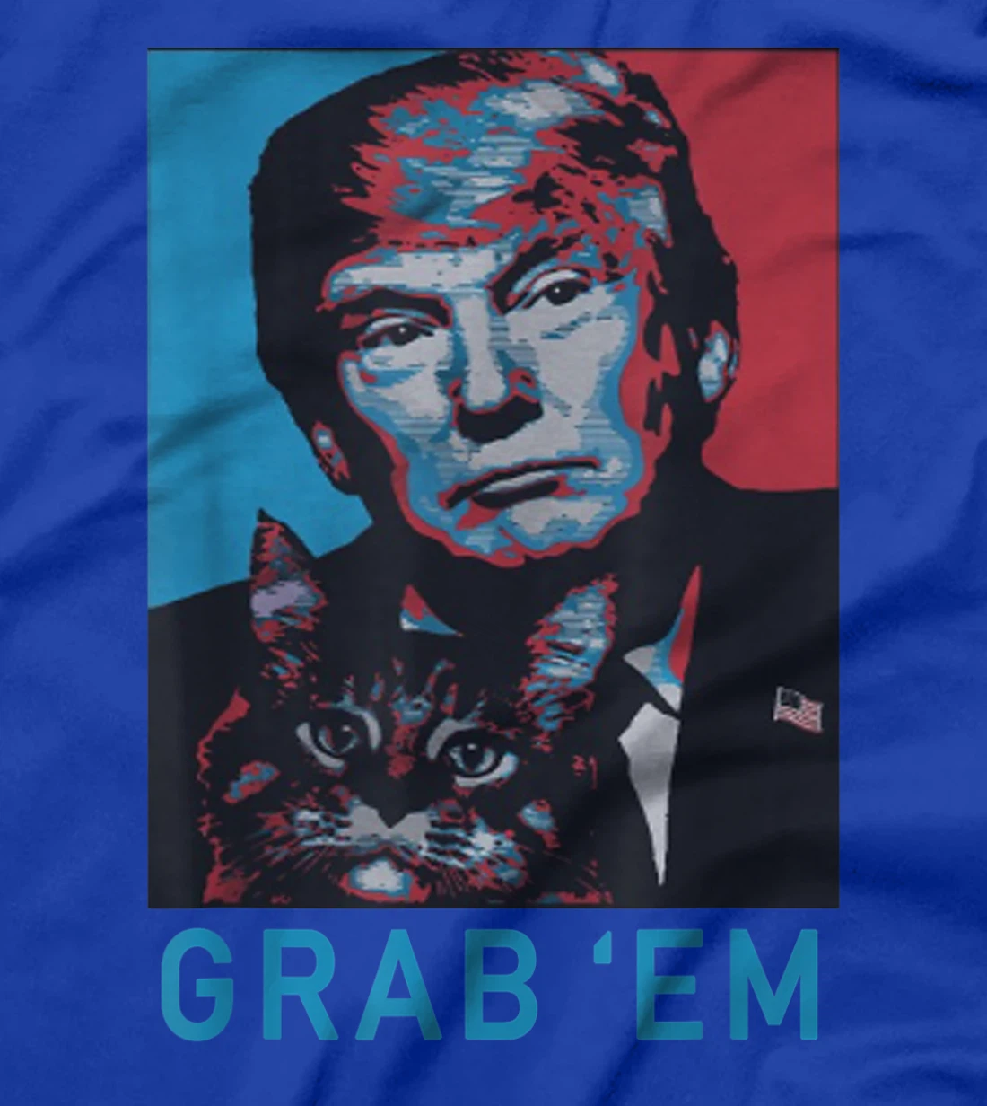 Funny Trump Cat Grab' Em Vintage Retro Trump Gift T-Shirt