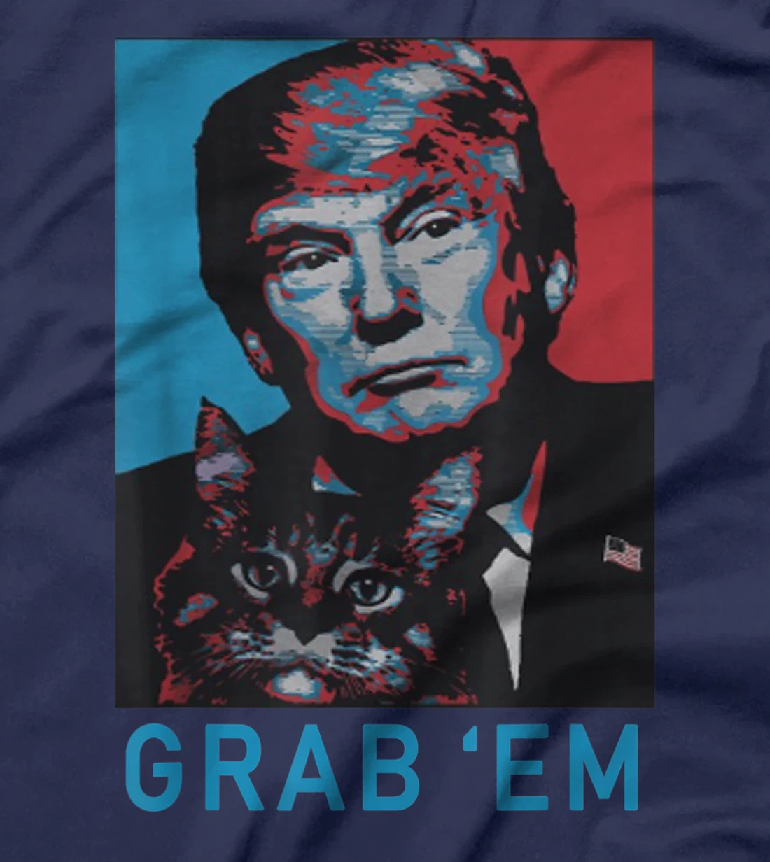 Funny Trump Cat Grab' Em Vintage Retro Trump Gift T-Shirt