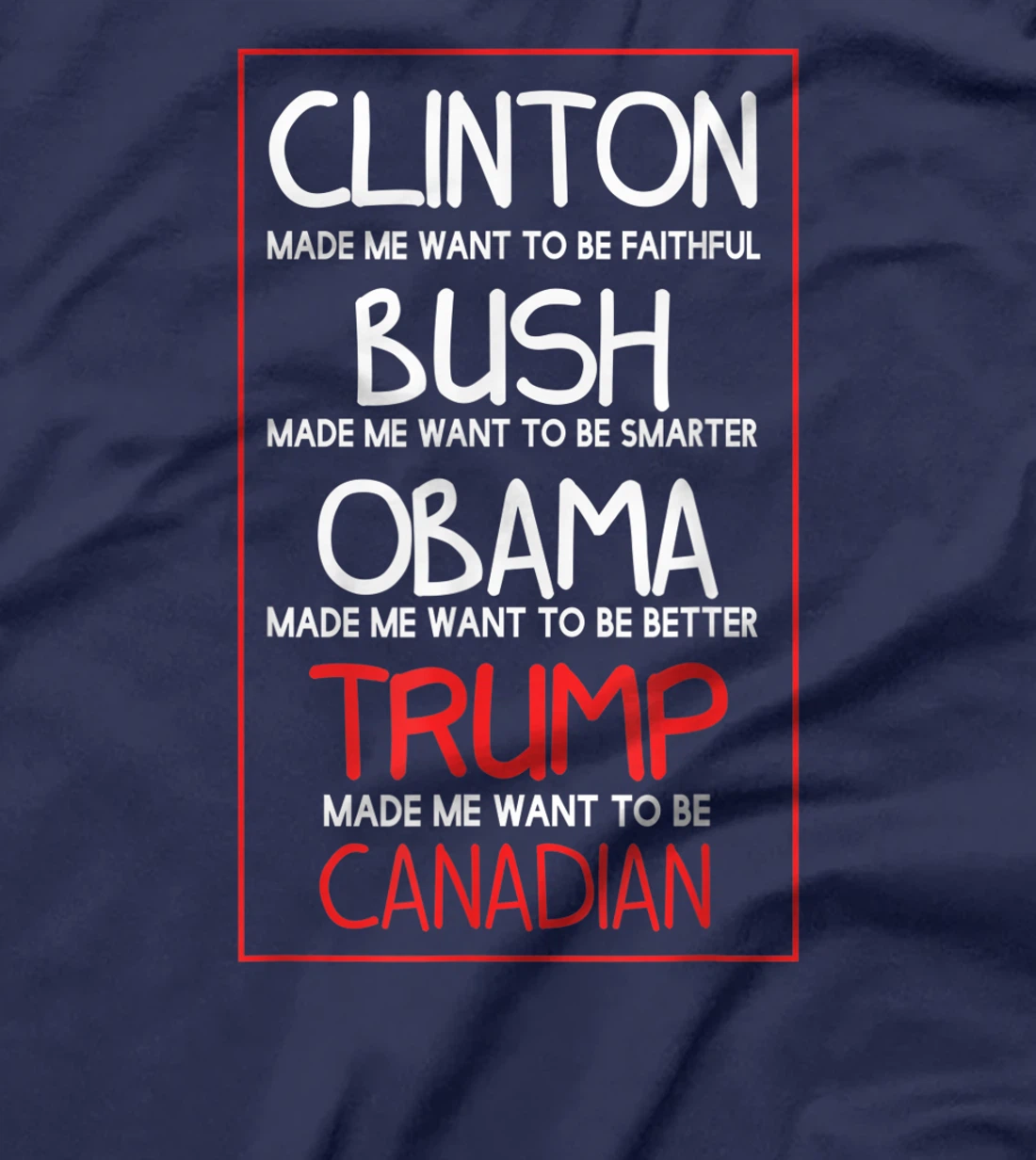 Anti Trump Made Me Want Become Canadian President Funny Gift T-Shirt
