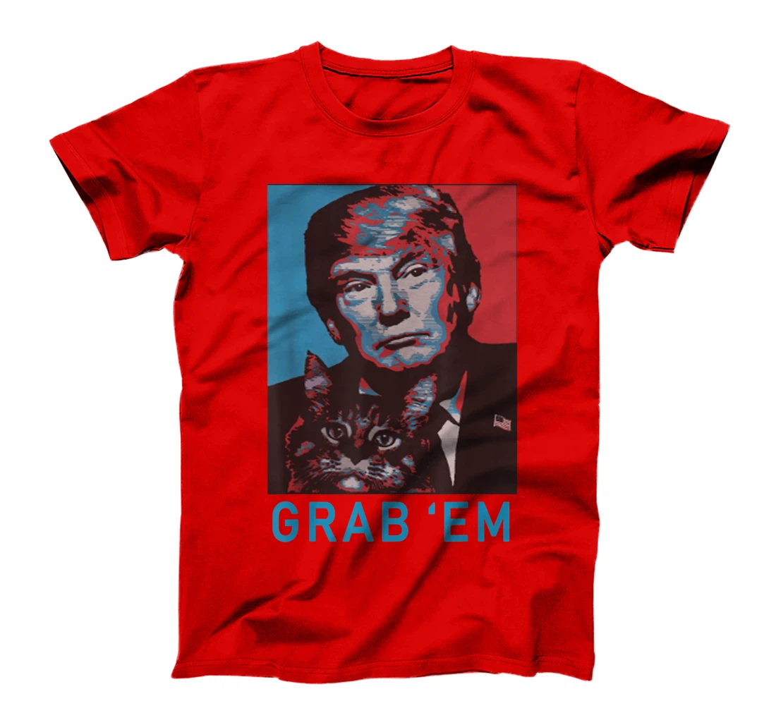 Funny Trump Cat Grab' Em Vintage Retro Trump Gift T-Shirt