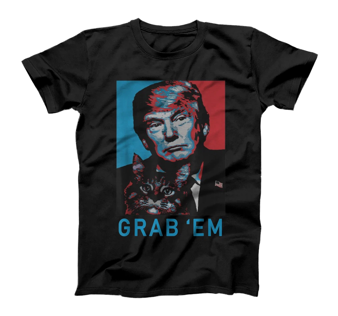 Funny Trump Cat Grab' Em Vintage Retro Trump Gift T-Shirt