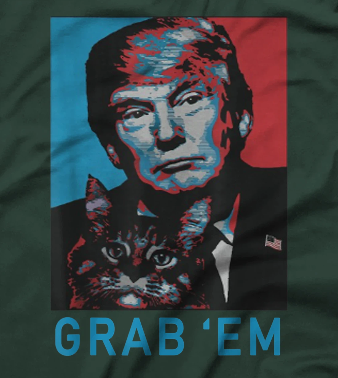 Funny Trump Cat Grab' Em Vintage Retro Trump Gift T-Shirt