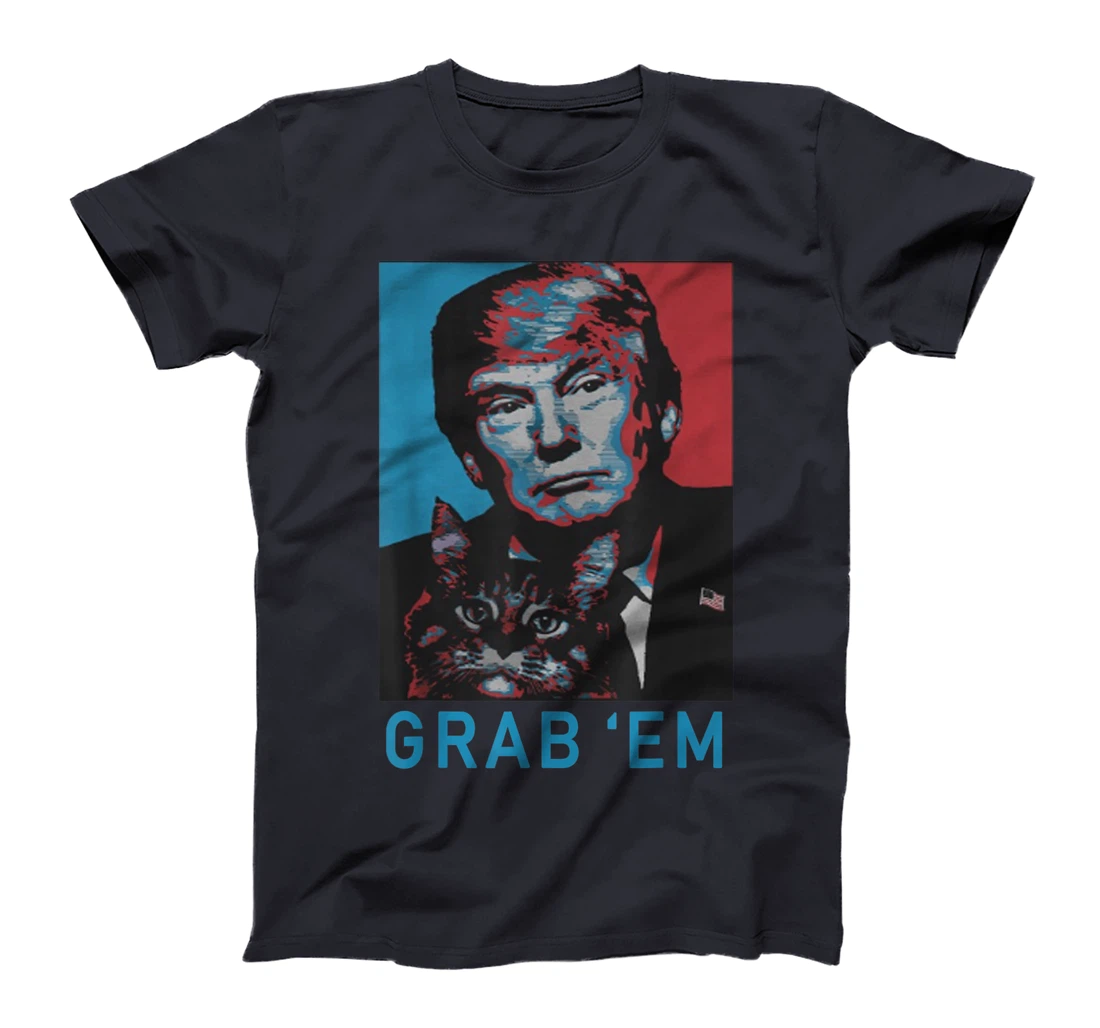 Funny Trump Cat Grab' Em Vintage Retro Trump Gift T-Shirt