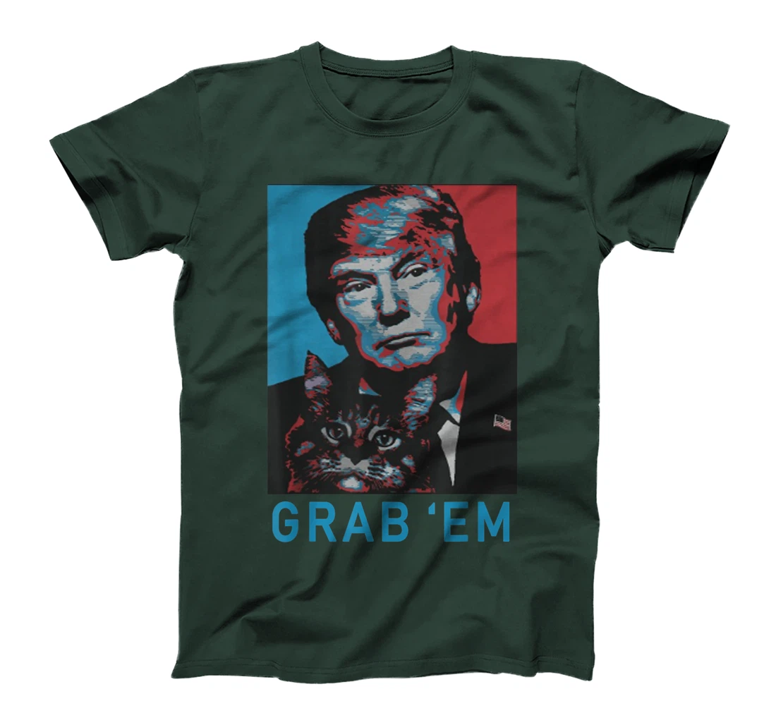 Funny Trump Cat Grab' Em Vintage Retro Trump Gift T-Shirt