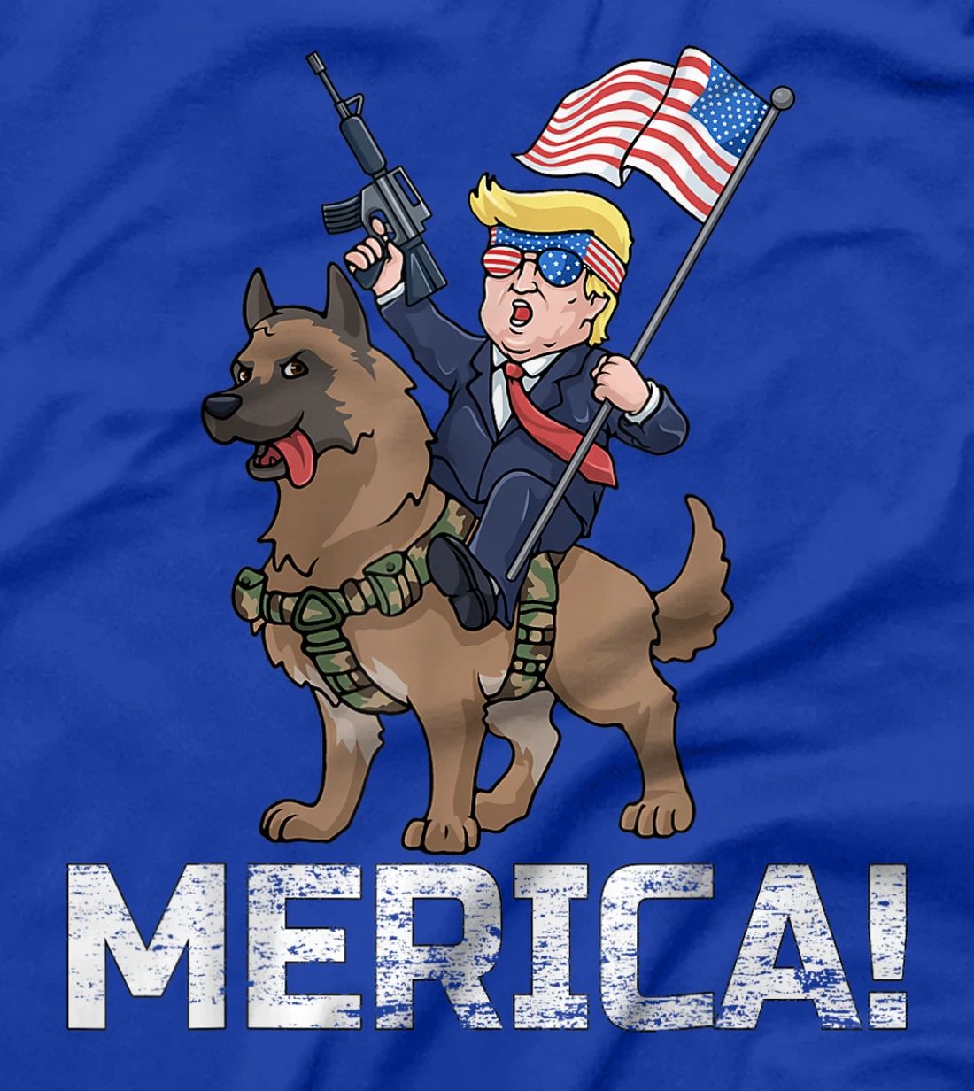 Trump Merica Belgian Malinois Dog American Hero 4th Of July T-Shirt