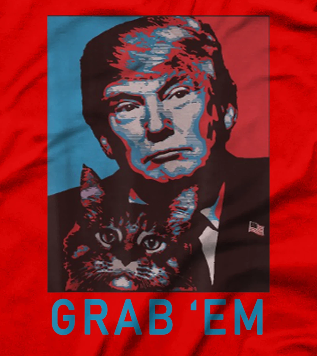 Funny Trump Cat Grab' Em Vintage Retro Trump Gift T-Shirt
