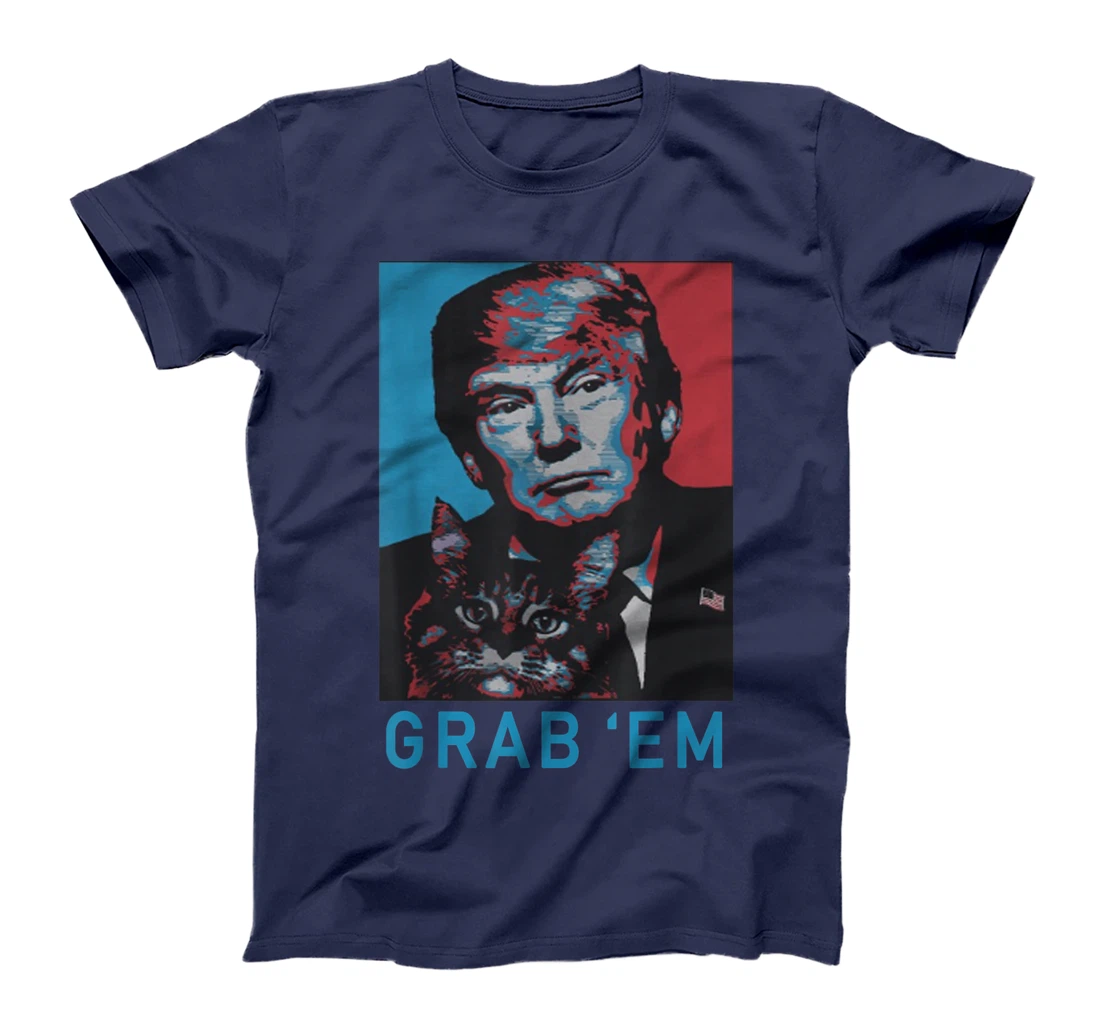 Funny Trump Cat Grab' Em Vintage Retro Trump Gift T-Shirt